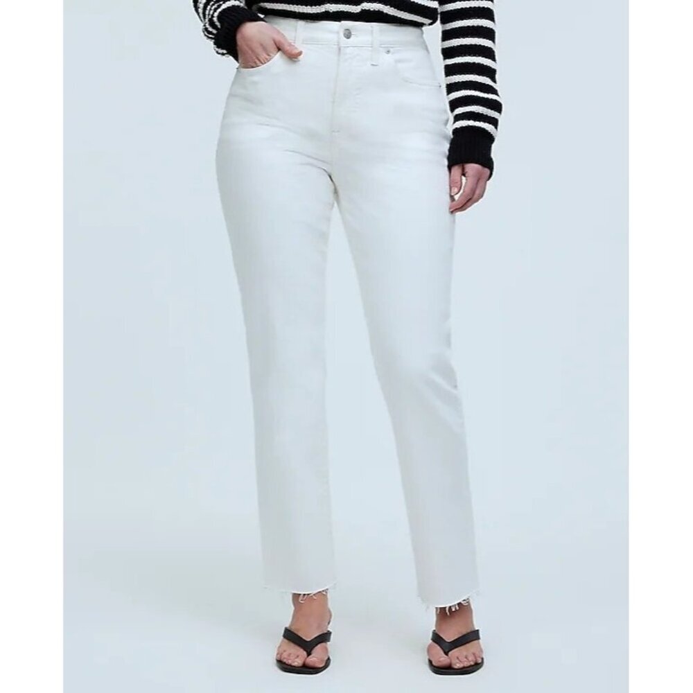 Madewell The Petite Curvy Perfect Vintage‎ Jeans The White sz 33P